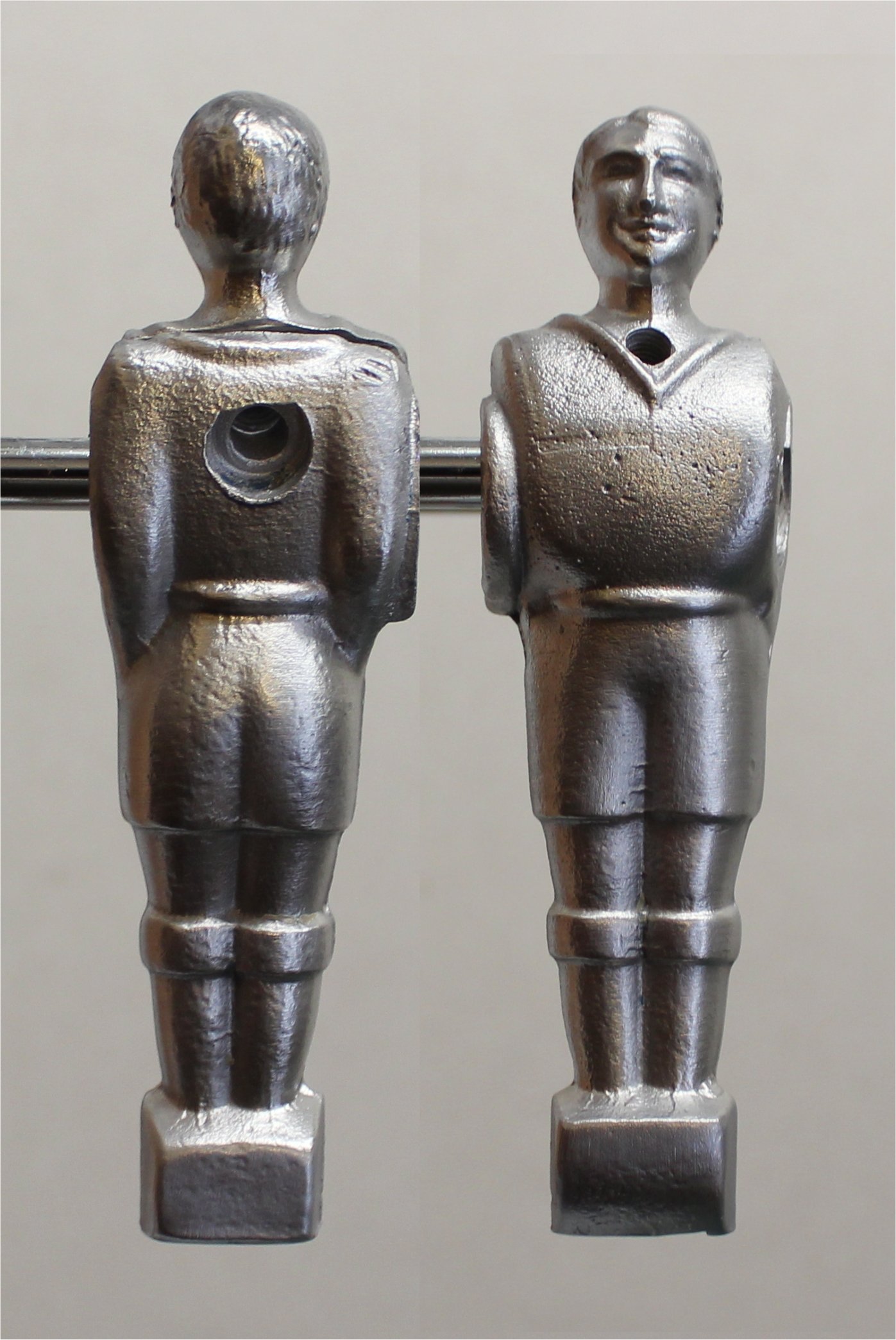 Lot De 22 Joueurs De Baby-foot Anciens - Fonte Et Aluminium, Authentique René Pierre Bonzini