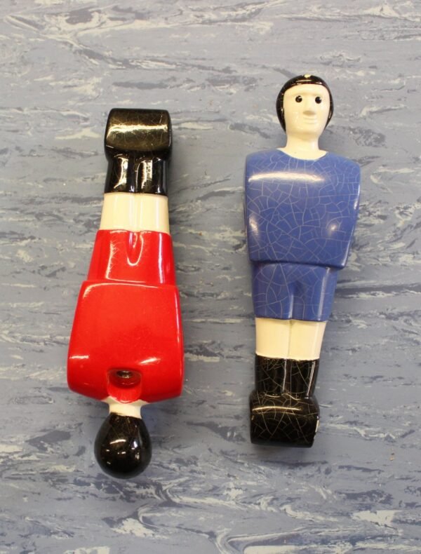 Lot De 4 Figurines Baby-foot Joueurs 11 Cm – Rouge & Bleu – Style Tournoi Pour Table Standard